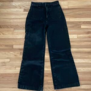 Black Rollas Sailor Pant. High waist. Wide leg. Size 26